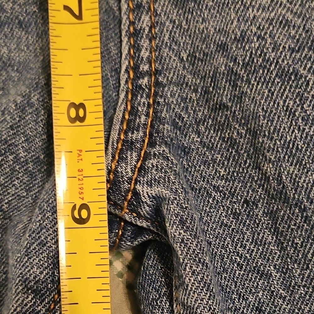 Levi's Wide Leg -Wide Cuff Cropped Jeans - Classic Denim  Size 10 R - Picture 7 of 8